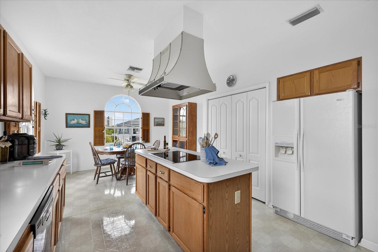 Kitchen with built in pantry