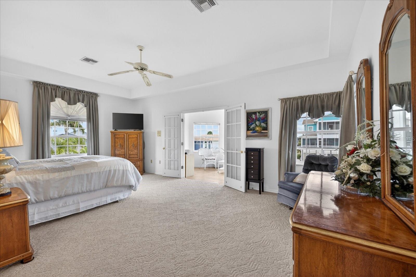 Primary suite looking towards alcove/office/sitting room