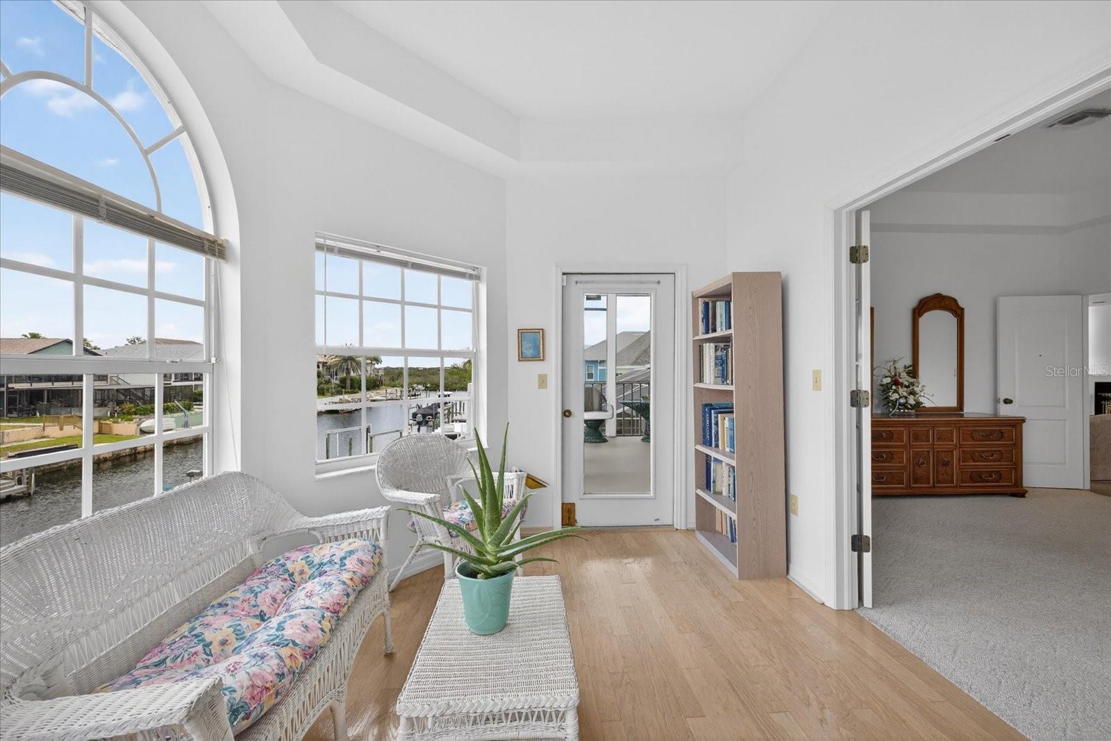 Alcove water views from primary suite.