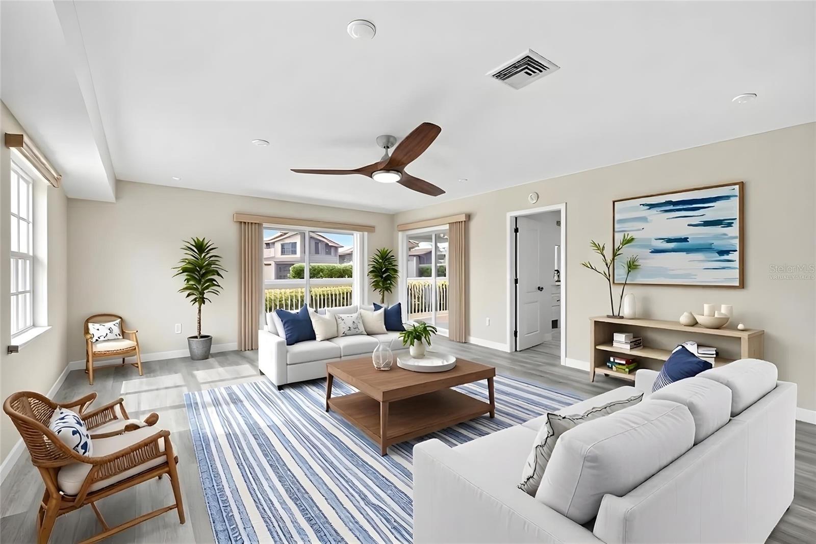 Family room-Virtually staged photo