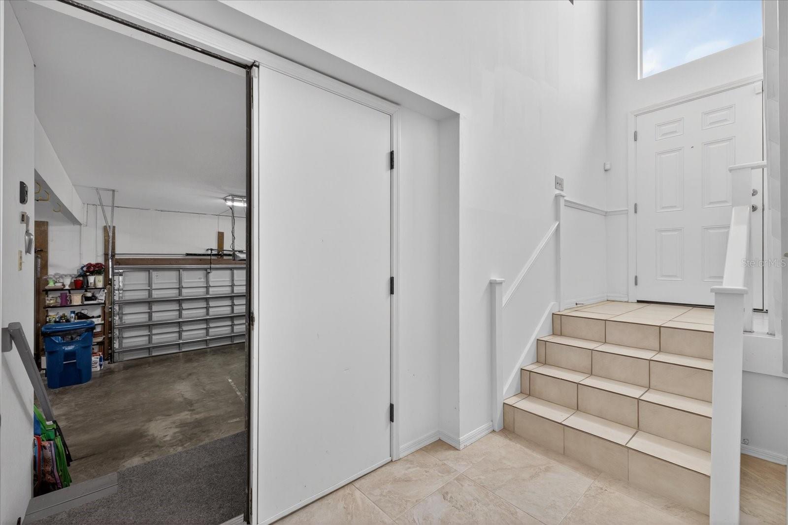 Garage entrance at main level