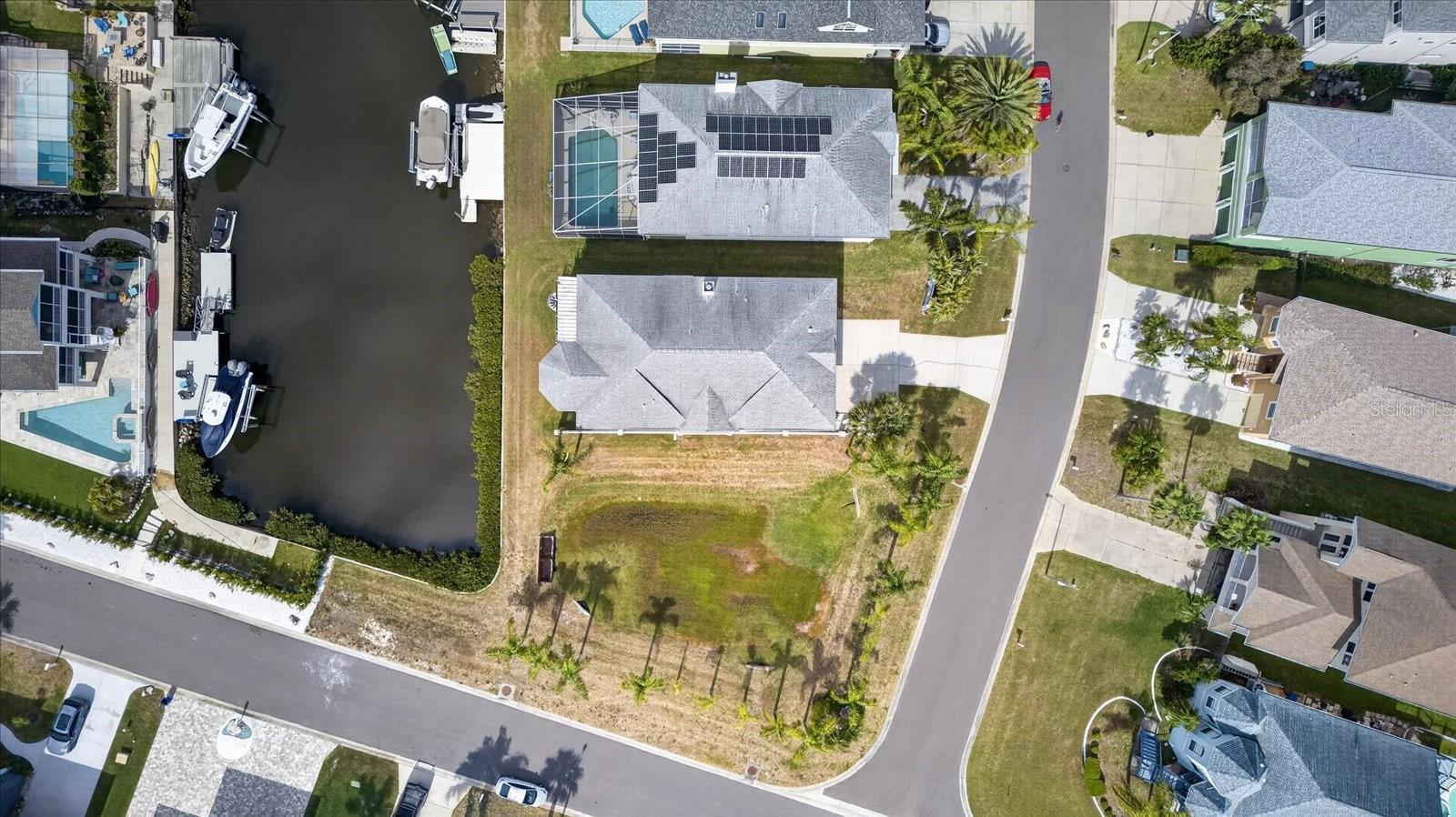 Aerial of corner lot-ALL part of property