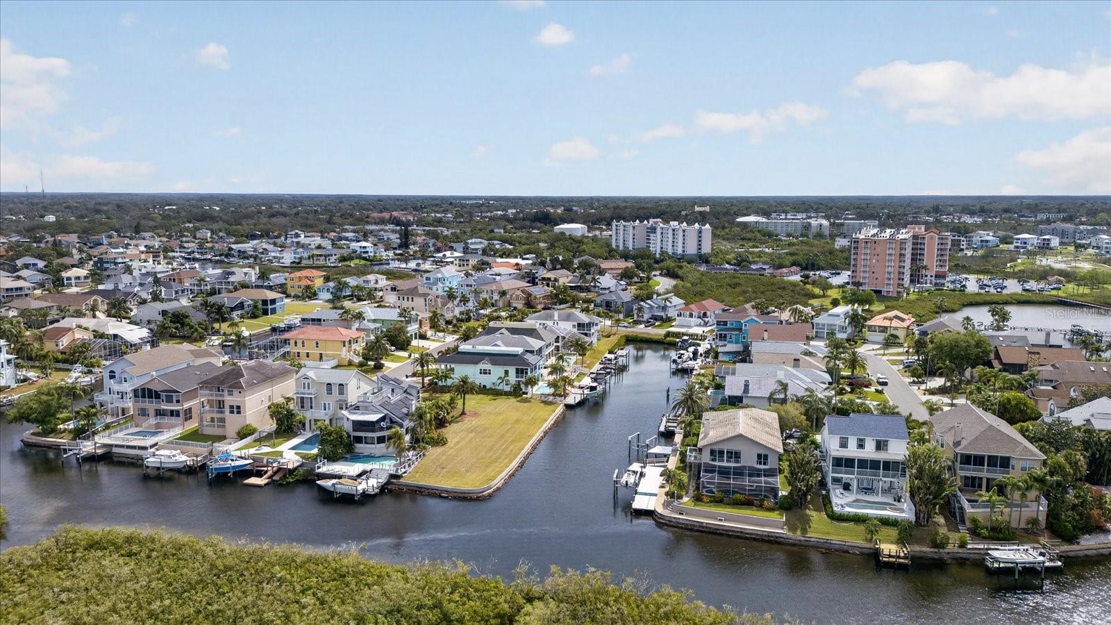 Channel to Gulf Access looking inward toward home at the end