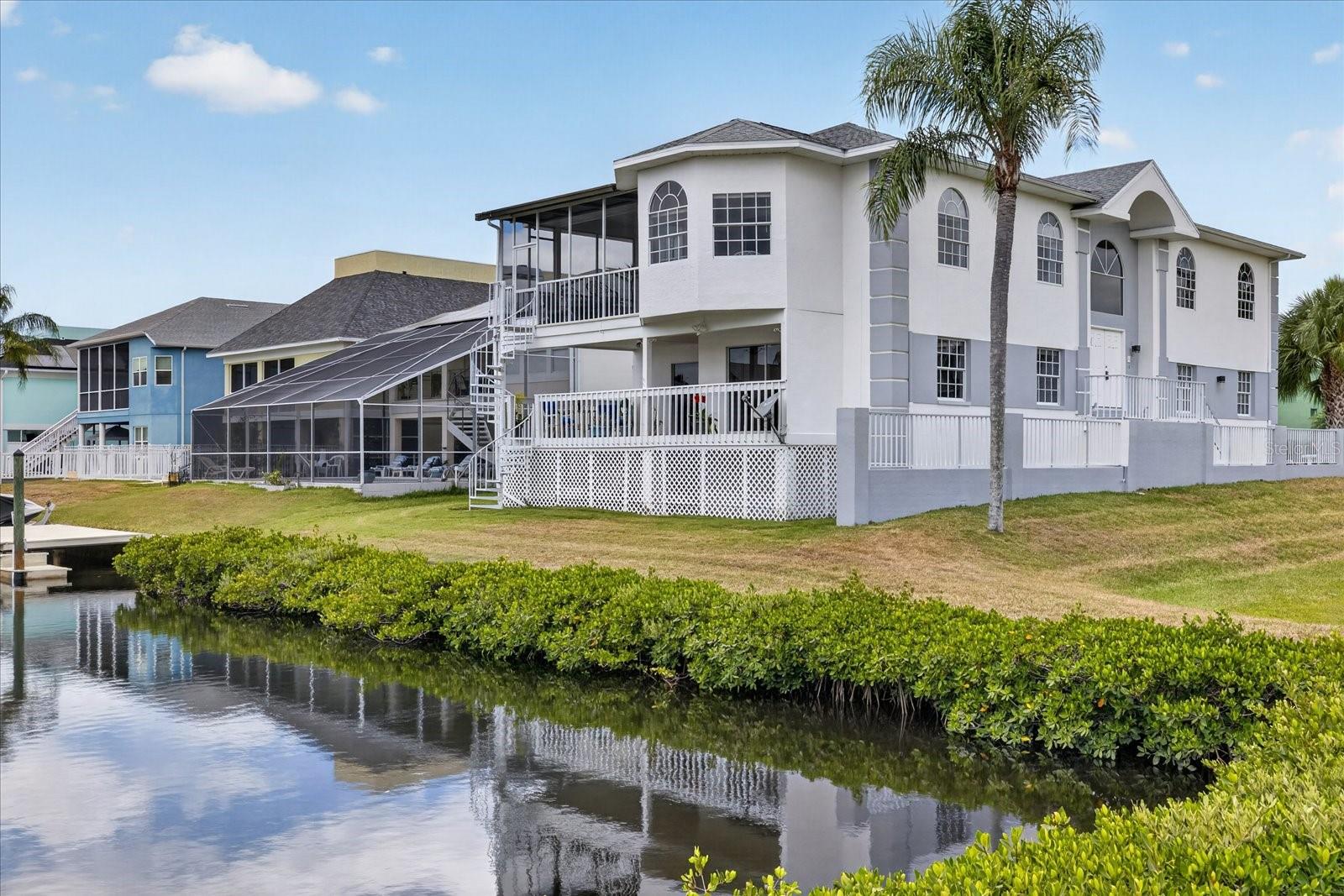 View from seawall of home