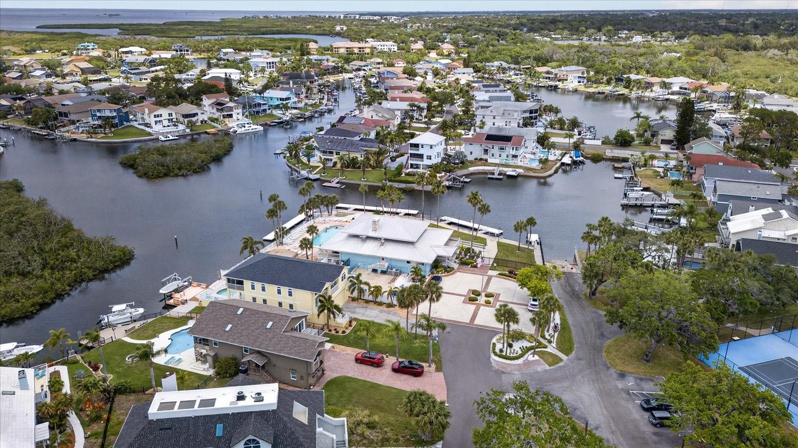 Gulf Landings Clubhouse and boat docks