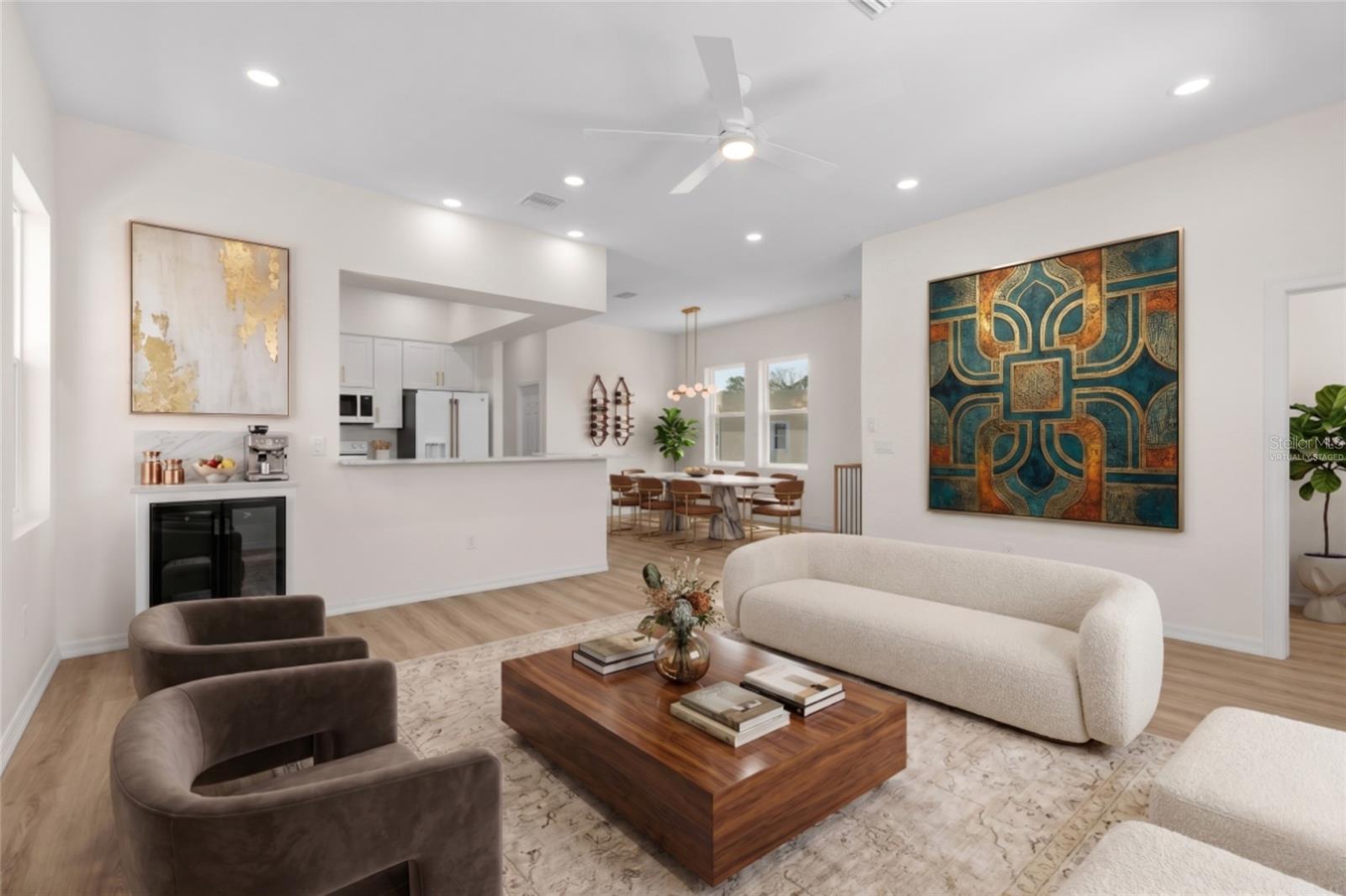 Virtually staged using AI to illustrate layout and scale. Furniture not included.