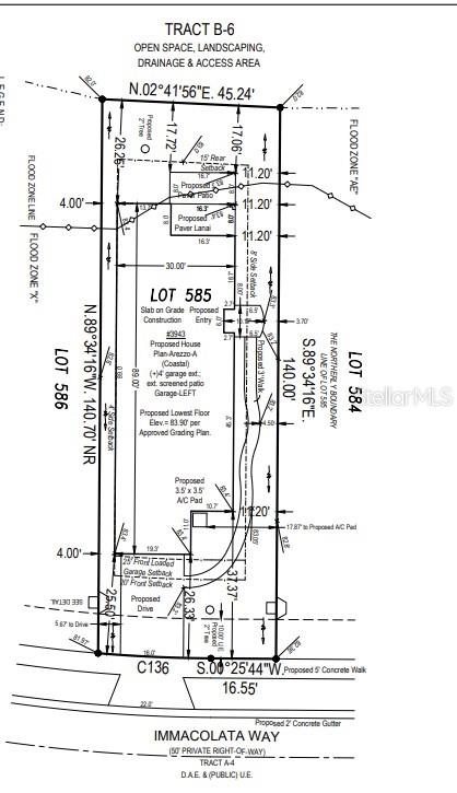 3943 Immacolata Way Preliminary Plot Plan
