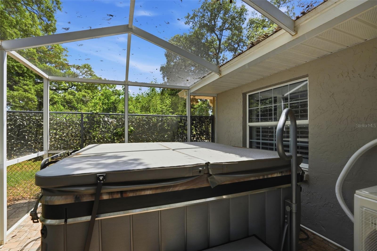 Screen Enclosed Hot Tub