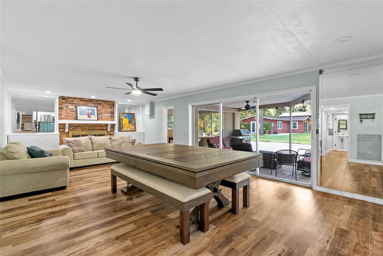 Family Room- Pool table plus Holiday Dining