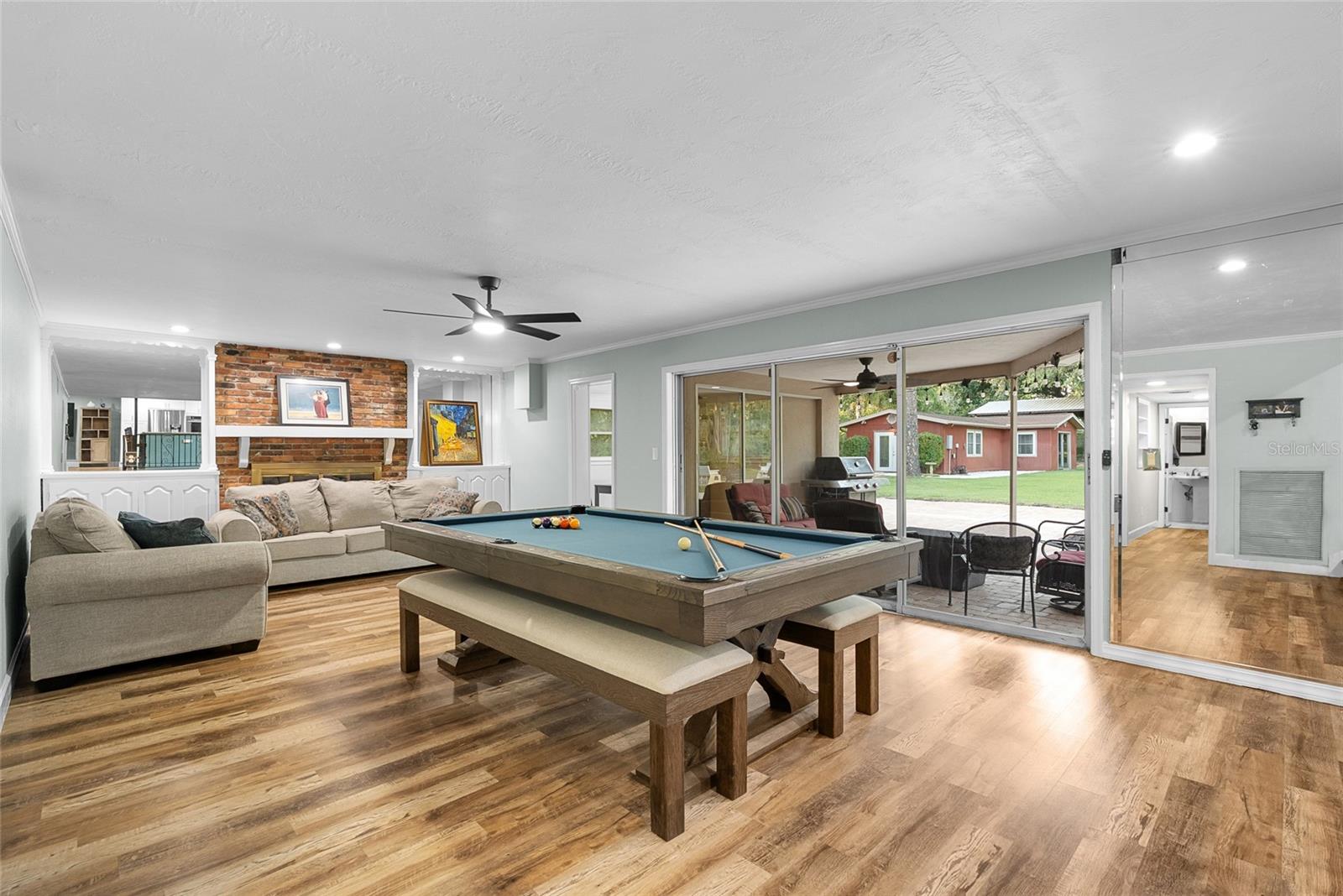 Family Room- Pool table plus Holiday Dining