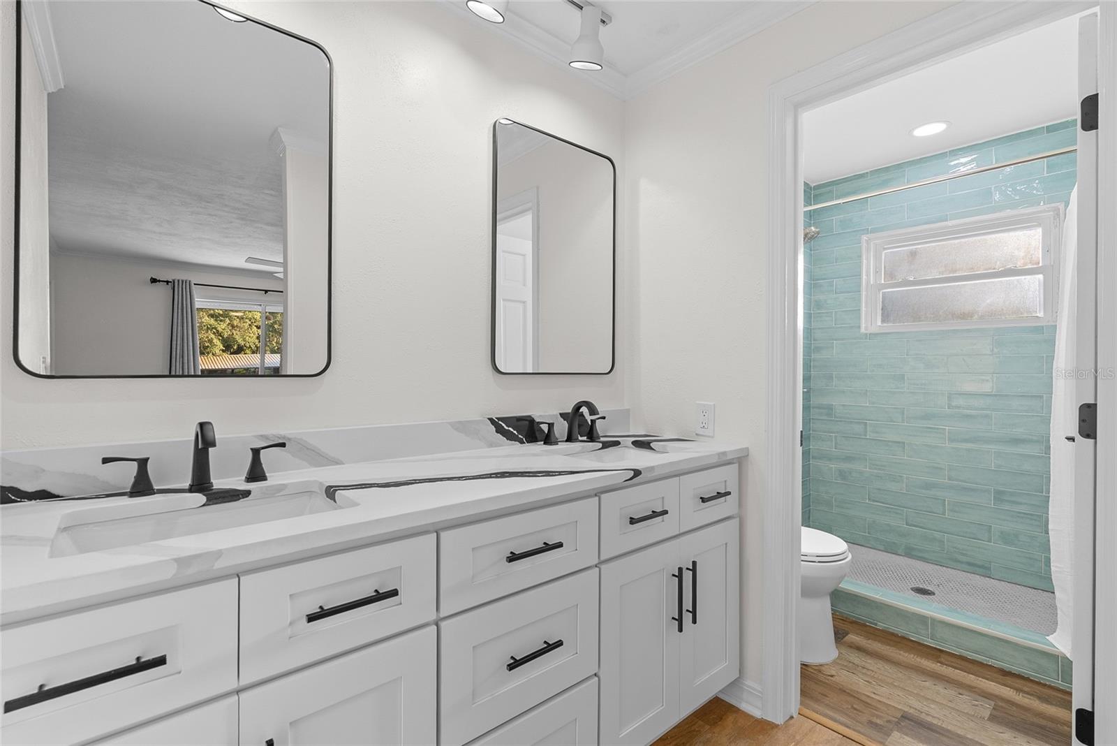 Primary Bathroom with double sinks