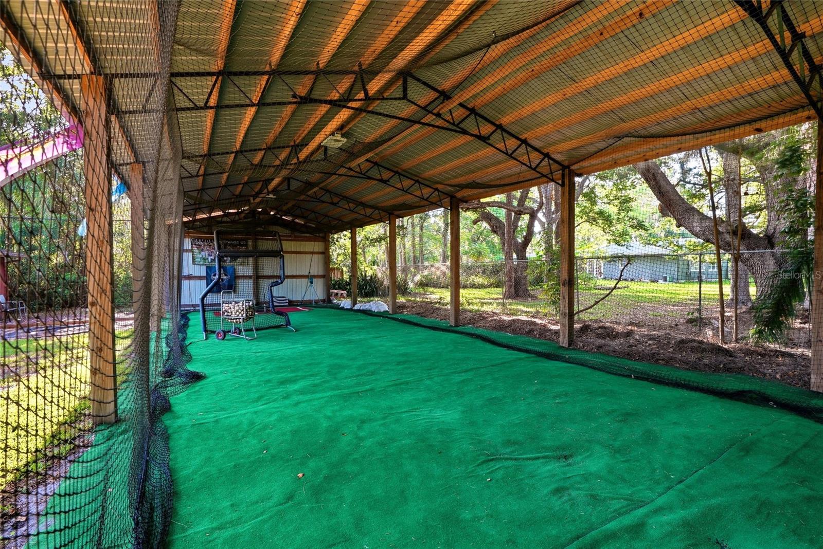 Covered Pole Barn with electricity.