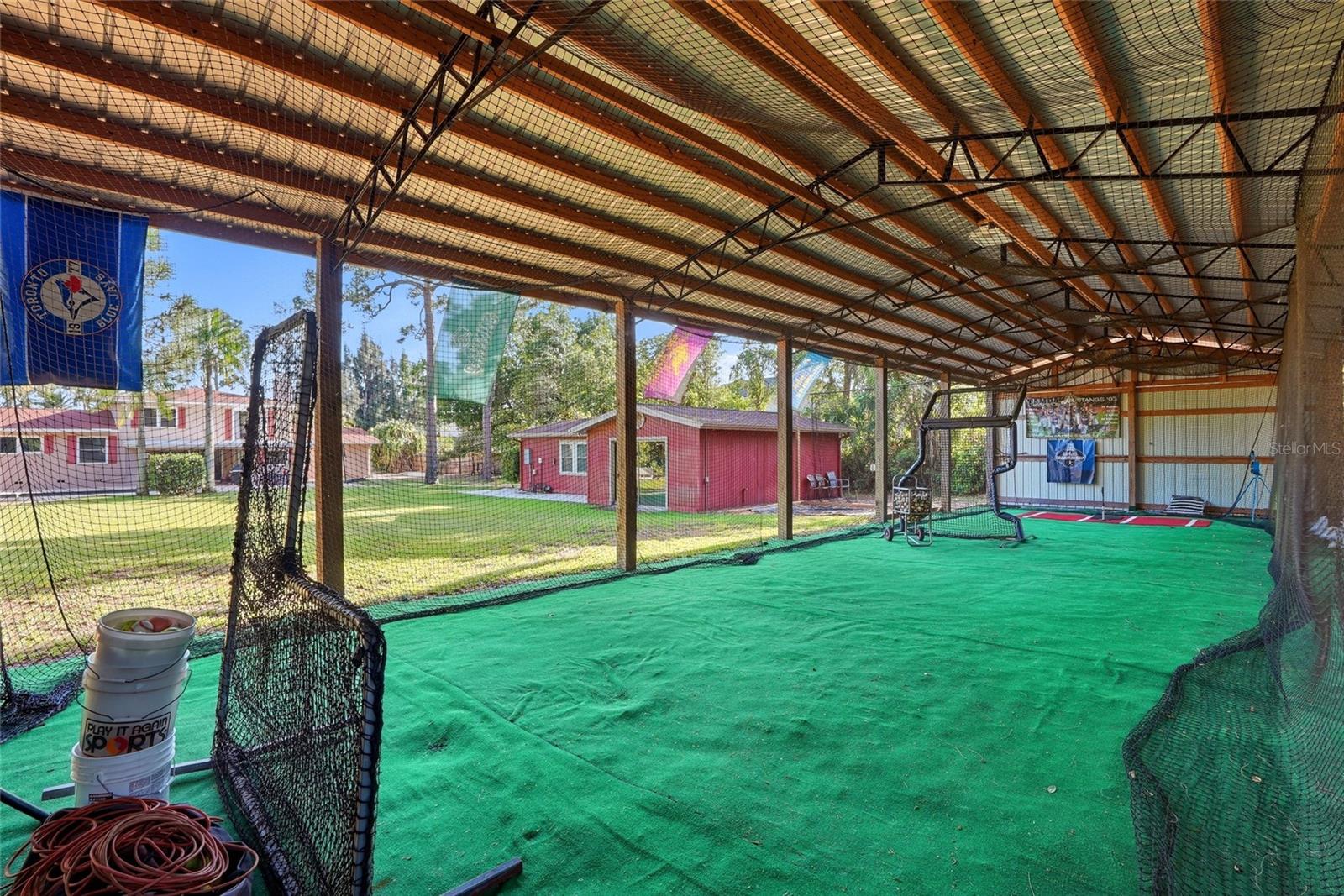 Covered Pole Barn with electricity.