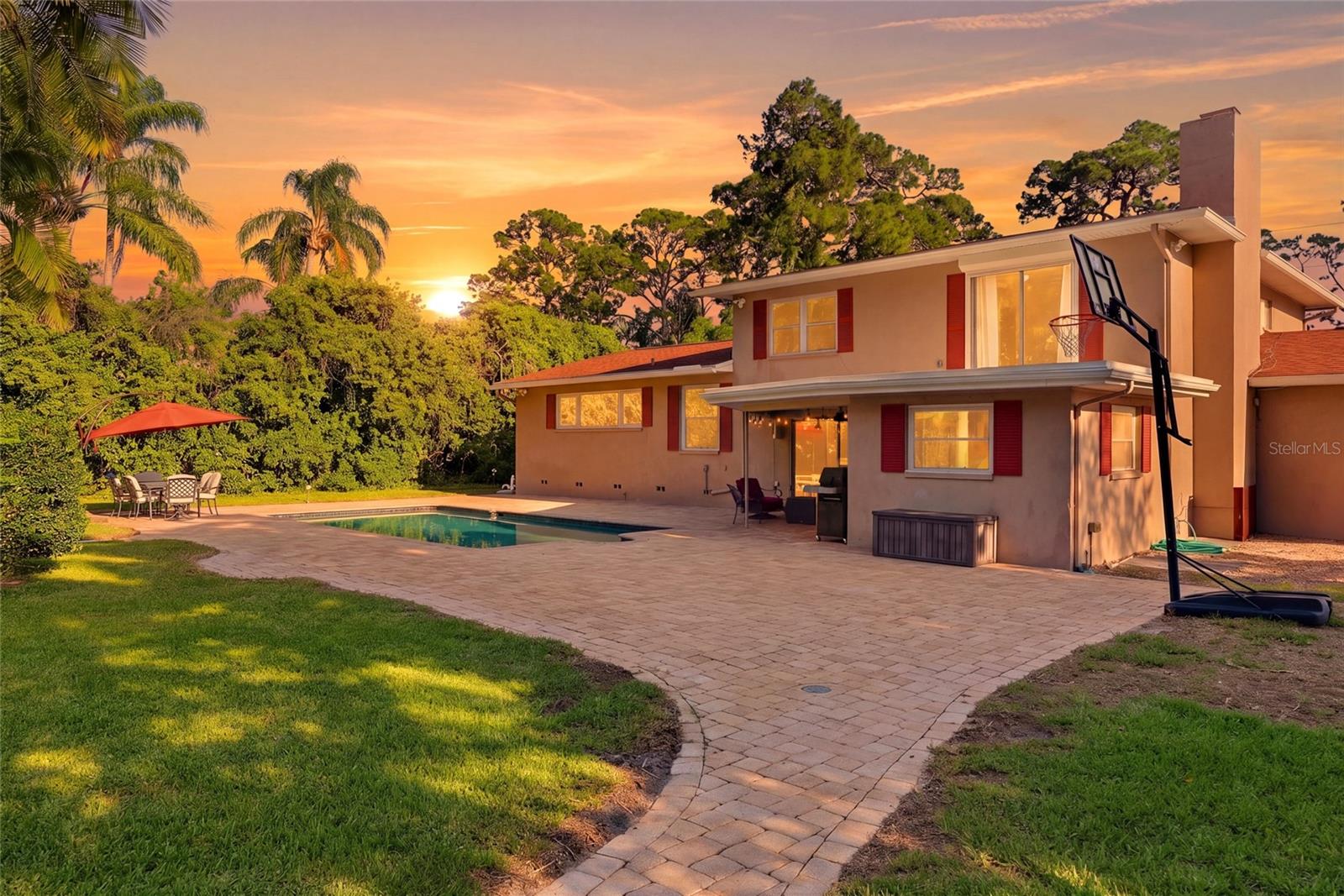 Enjoy the beautiful sunsets from your back yard.