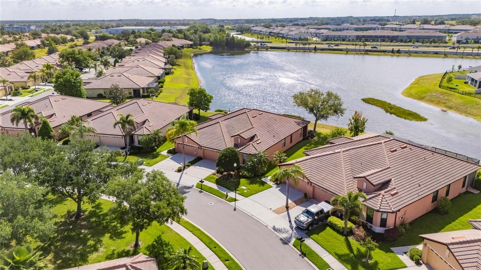 Aerial view of villa