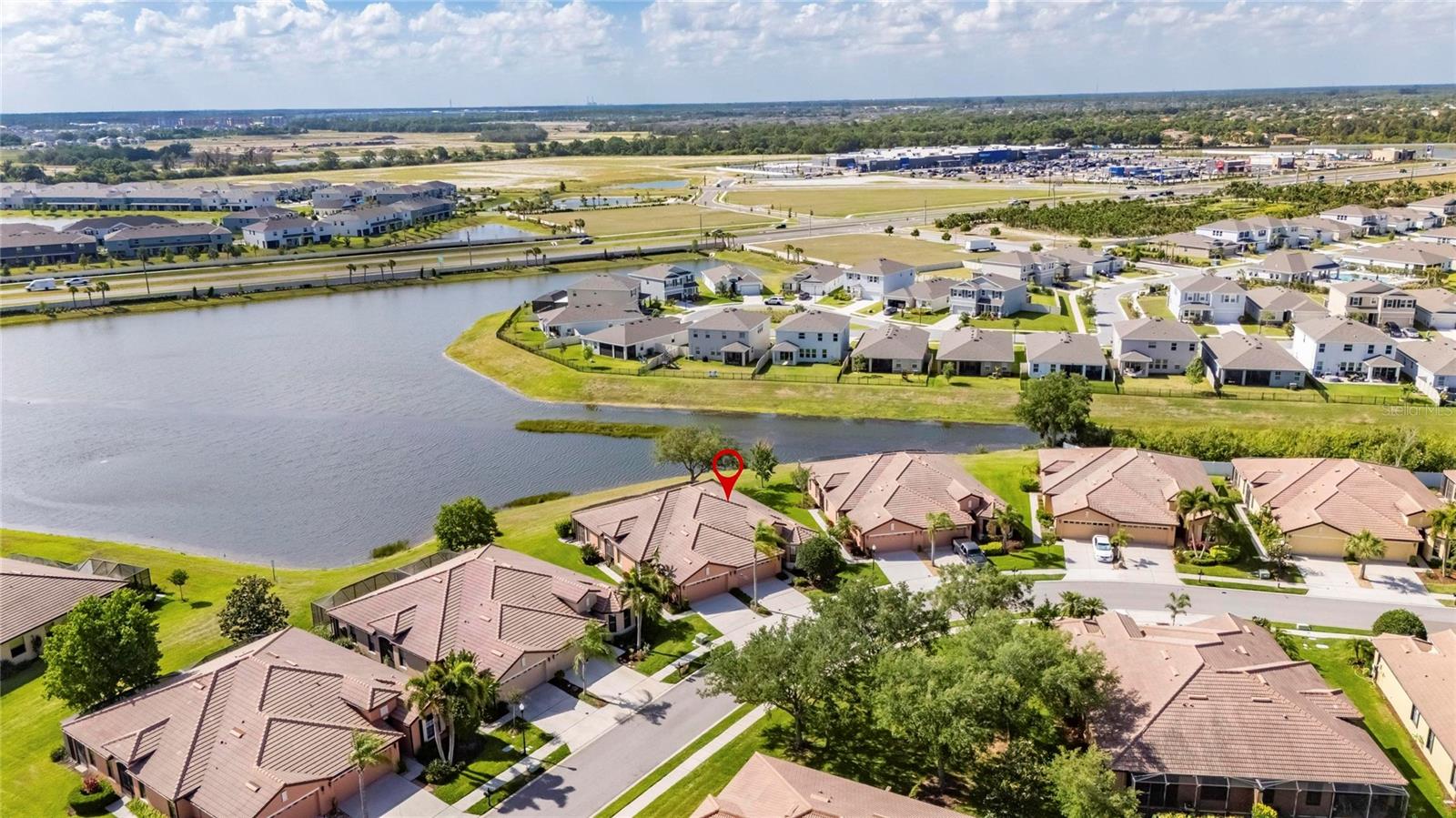 Aerial view of villa
