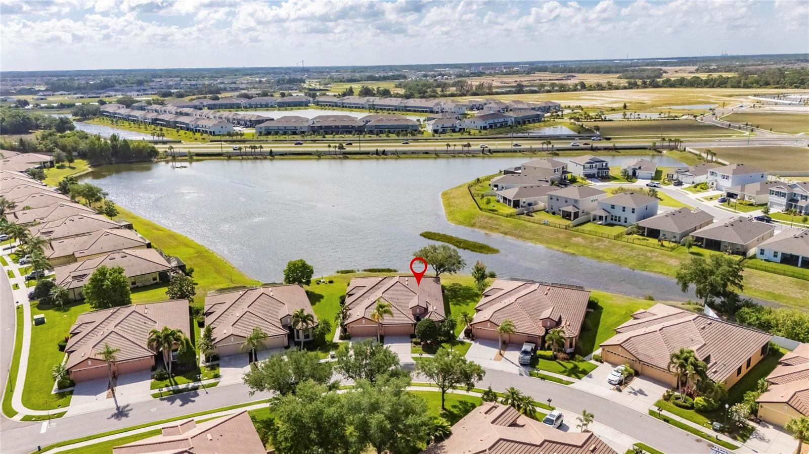 Aerial view of villa