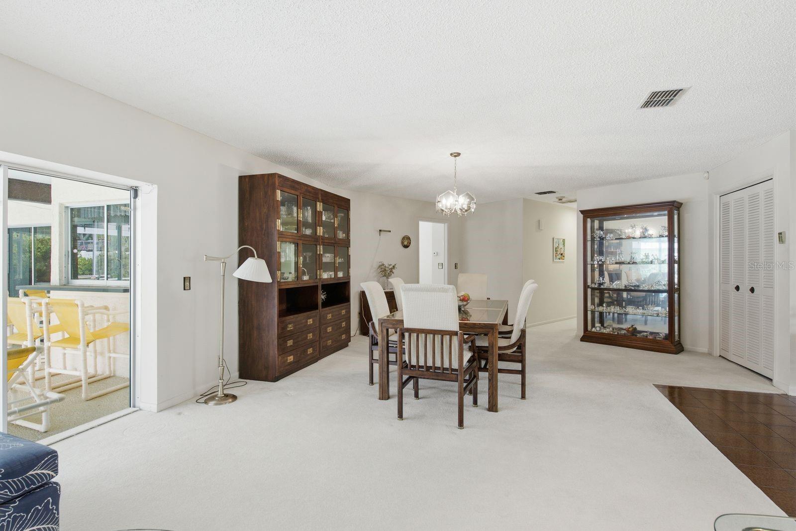 Spacious dining area
