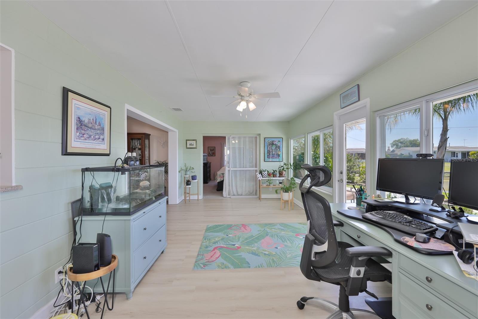 Enclosed Lanai - Bight, Provides Tons of Work or Fun Space