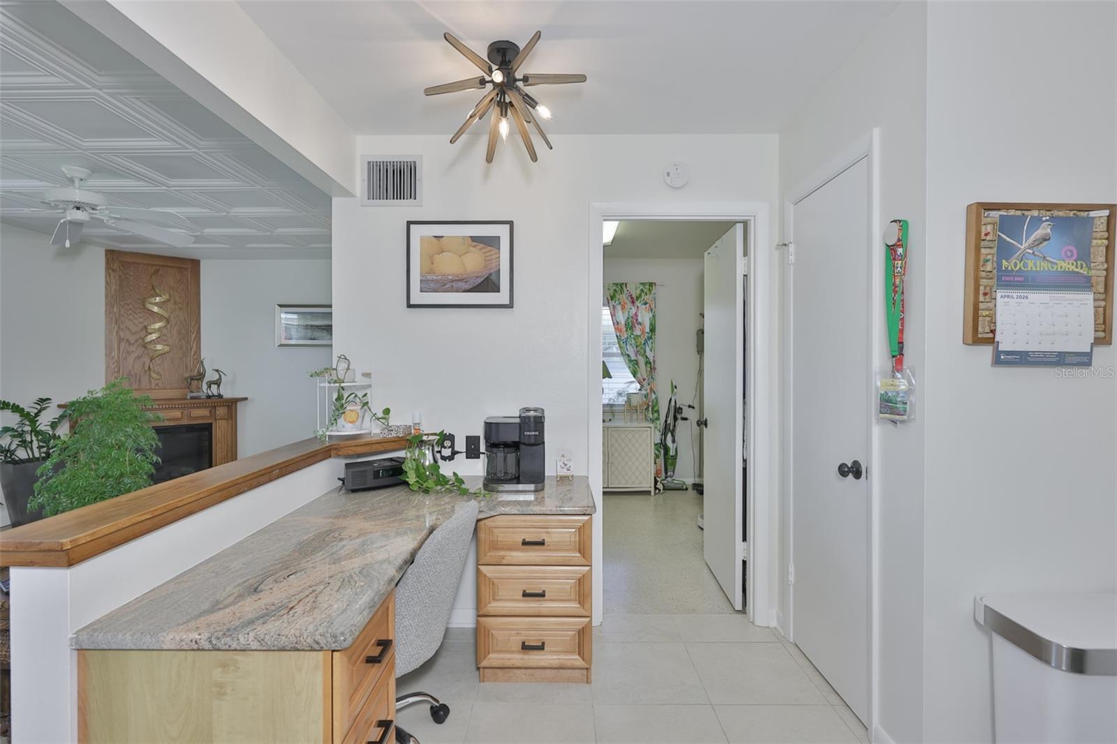 Convenient Built In Desk, Closet Pantry, Large Indoor Laundry & Utility Area