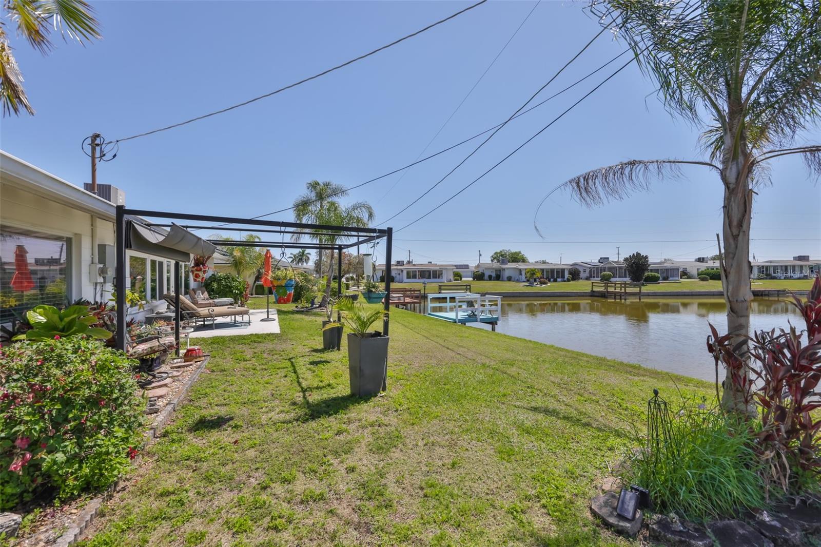 Rear Patio, Perfect for Sunbathing or Watching Wildlife, Metal Gazebo for Outdoor Dining, Irrigation from Lake