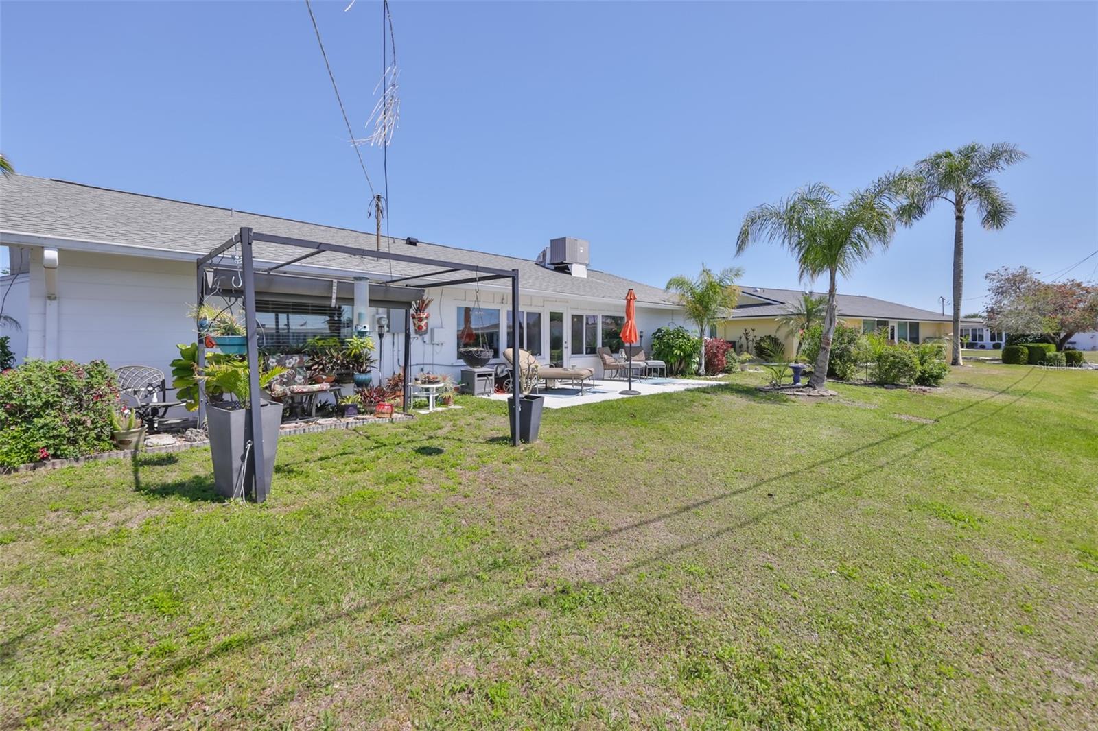 Rear View Patio, Metal Gazebo. Plenty of Space for Entertaining Friends & Family