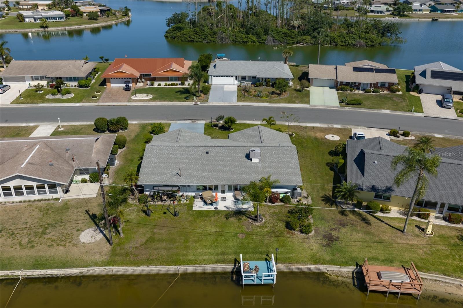 Aerial Rear, Across the Street Middle Lake