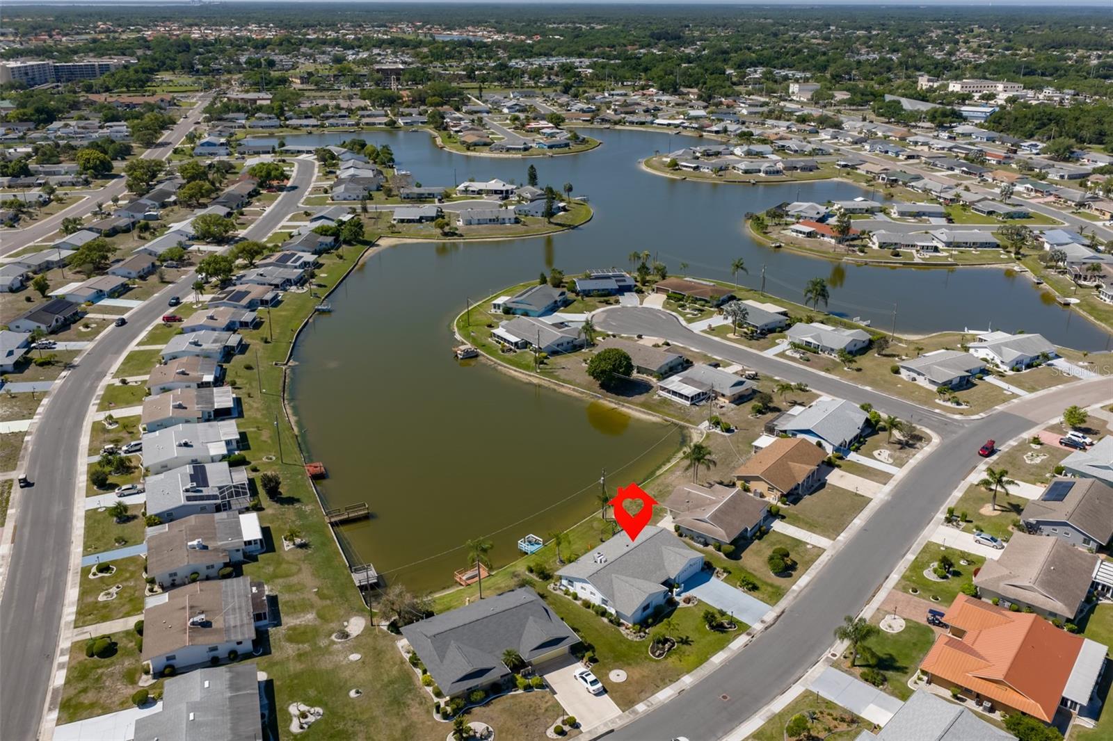 Aerial South Lake Dockable/Boatable