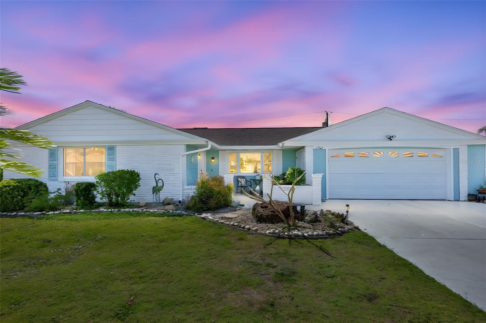 Exterior Front Twilight View, 2 Car Garage, Lovely Updated South Lake Home