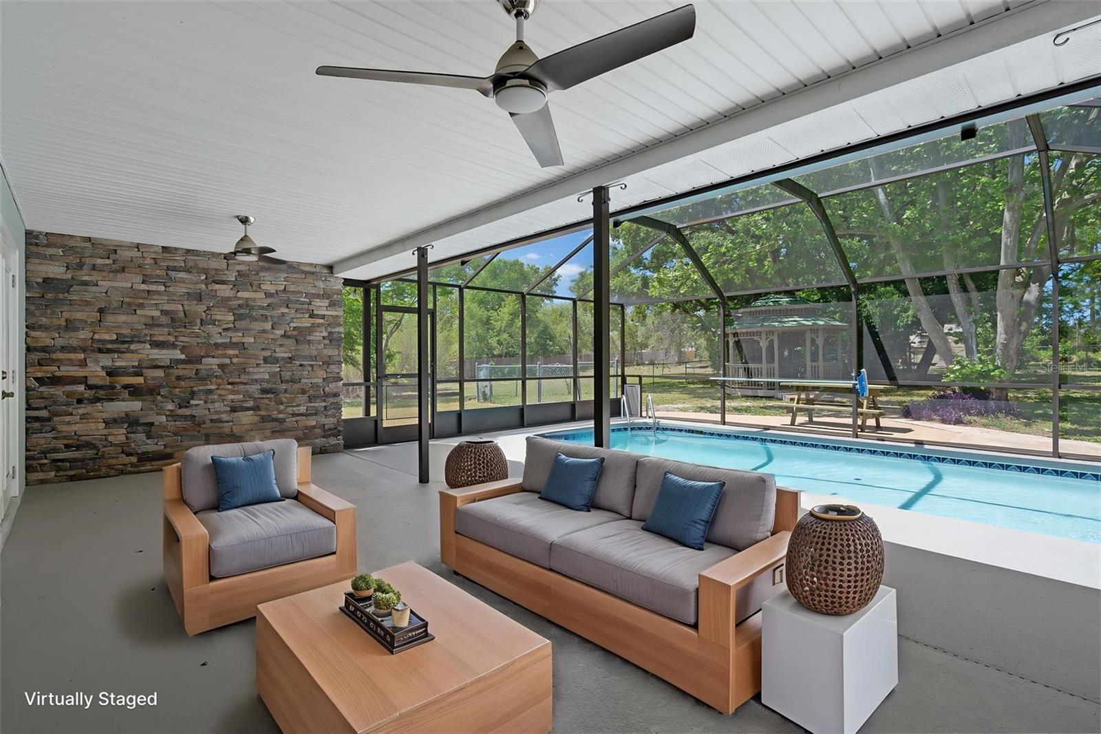 Staged Covered Rear Lanai