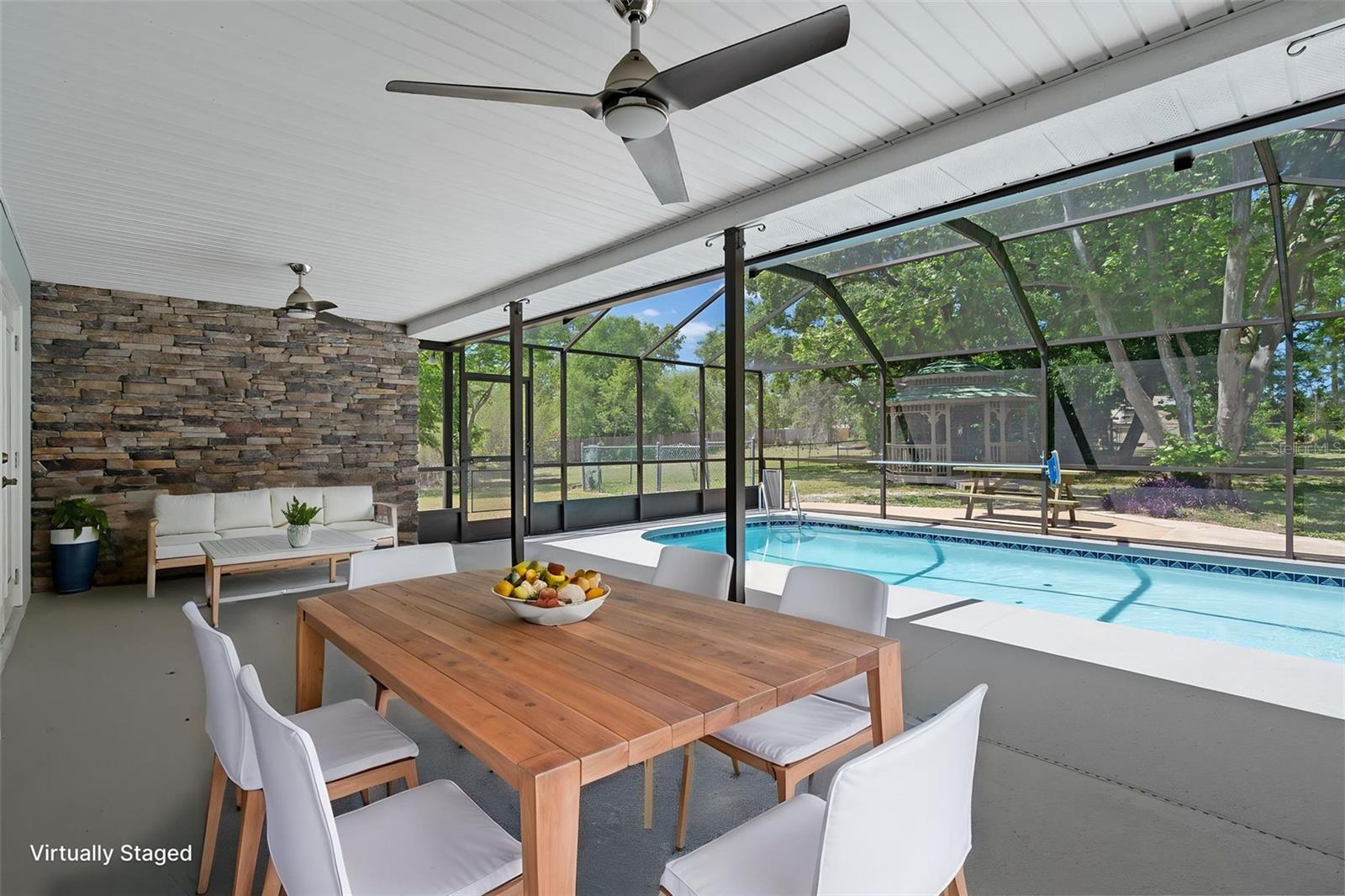 Staged Covered Rear Lanai