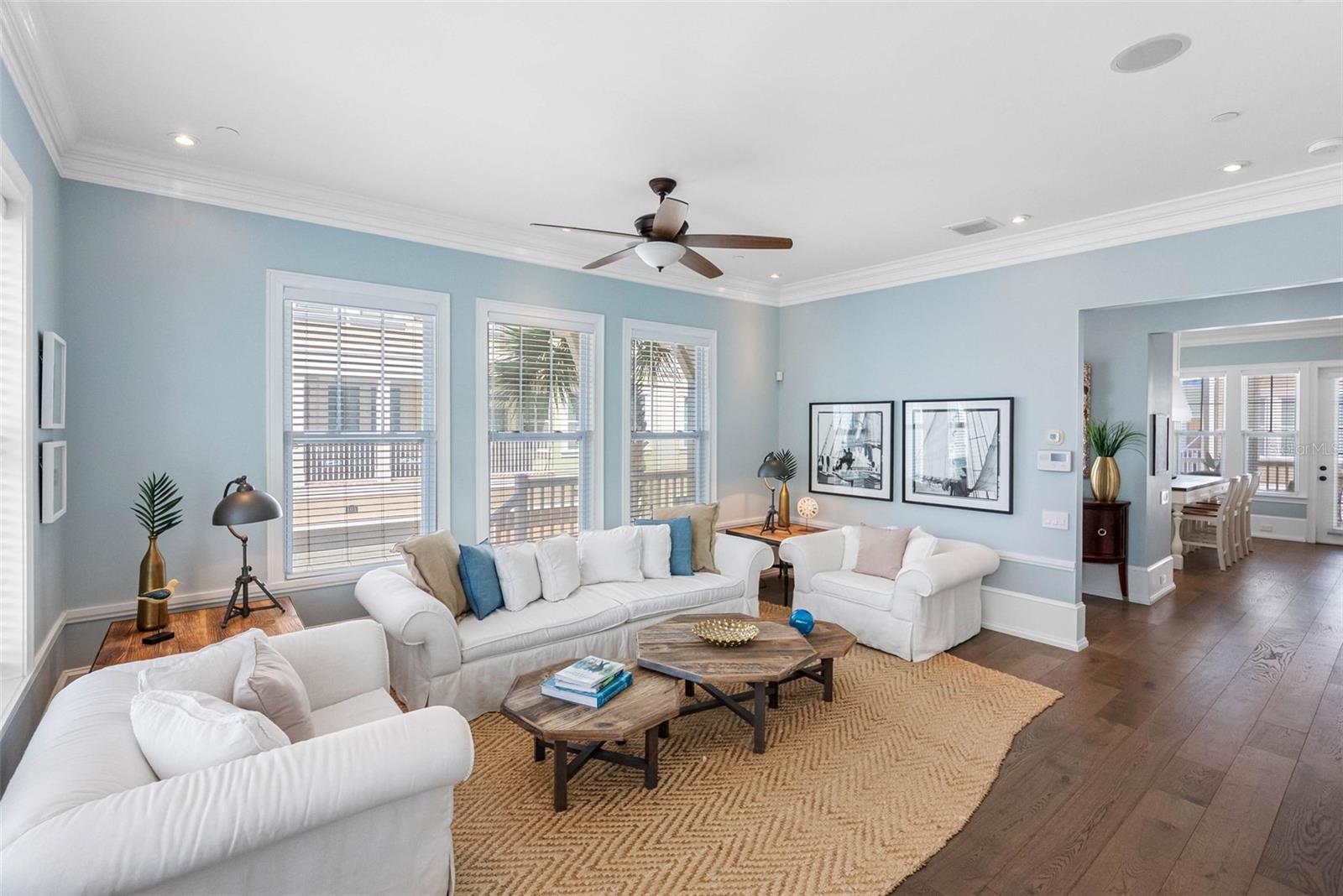 Family room off off entry and kitchen