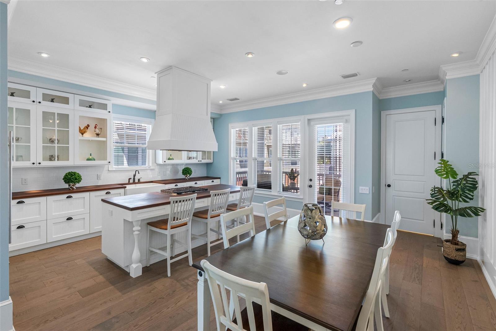 Extra Large Kitchen with Island and Dining Room