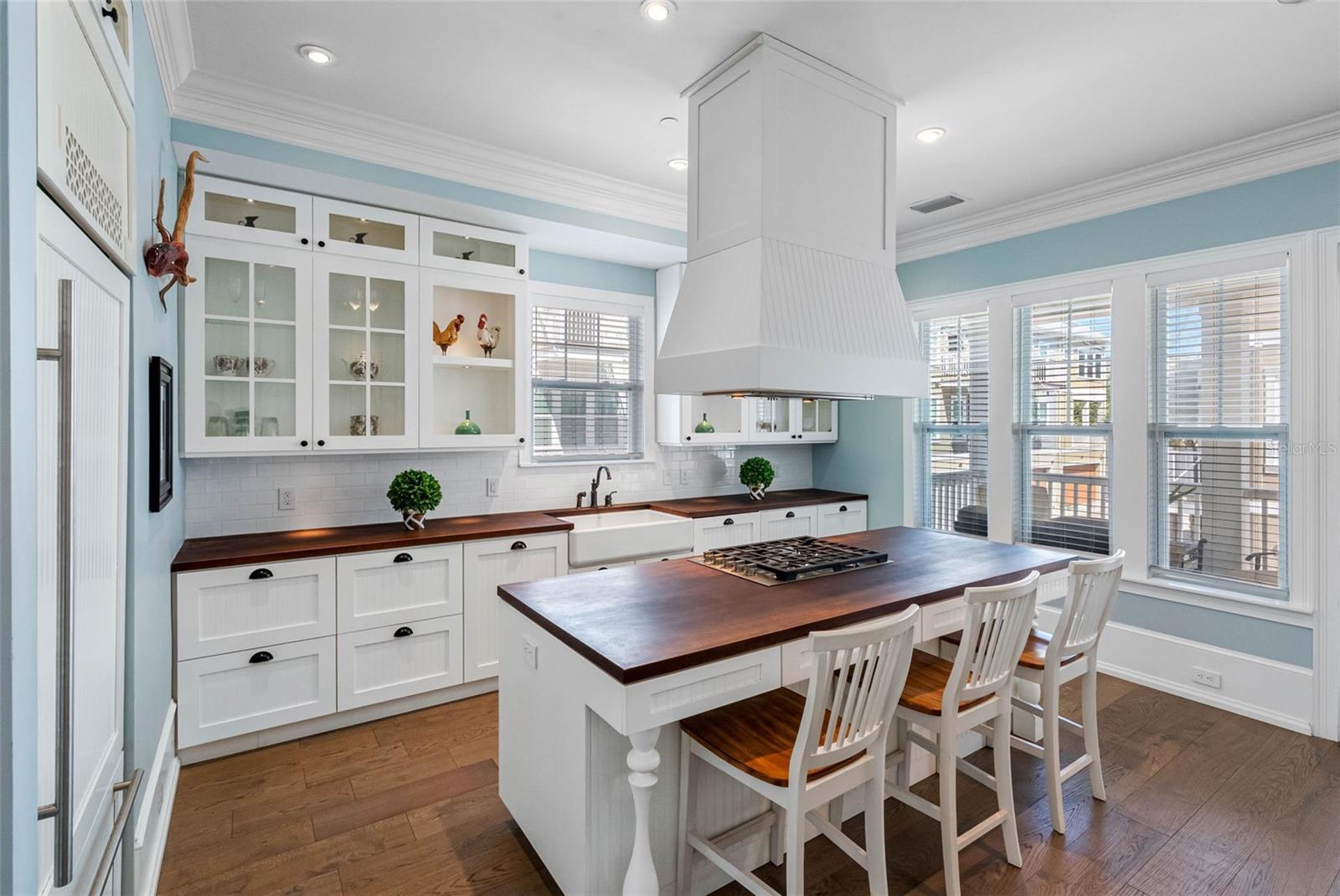 High Ceilings, Butcher Block countertops
