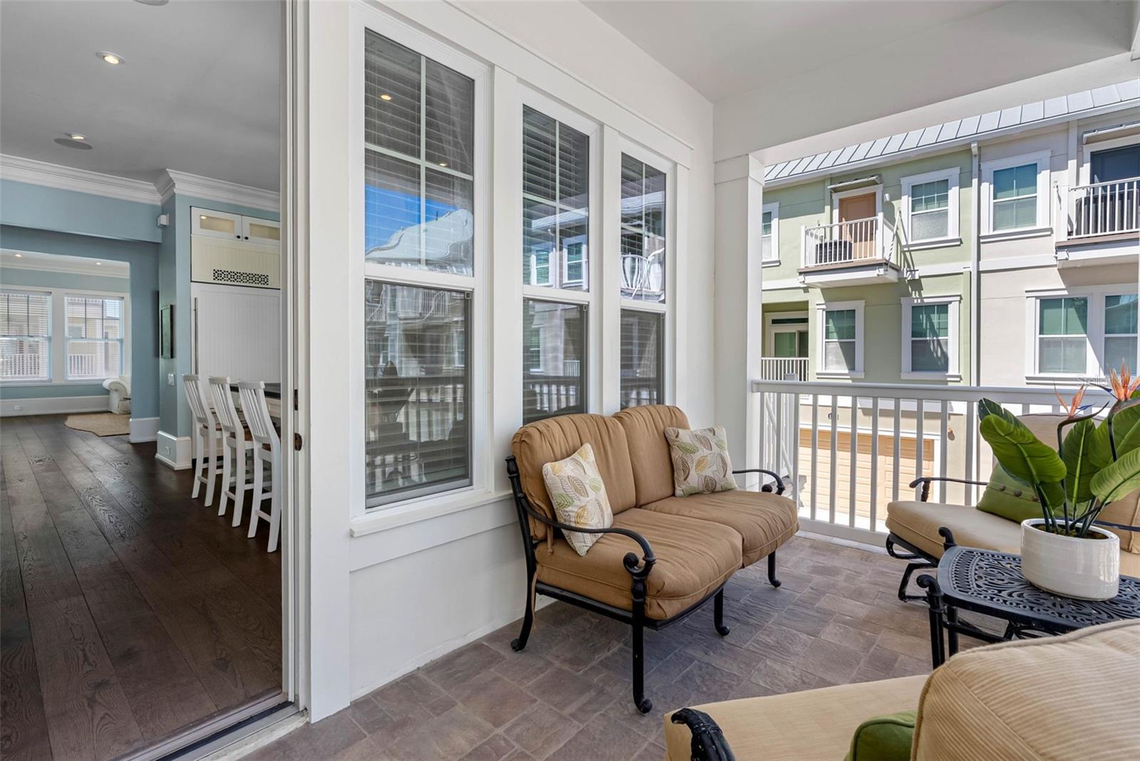 Balcony off kitchen