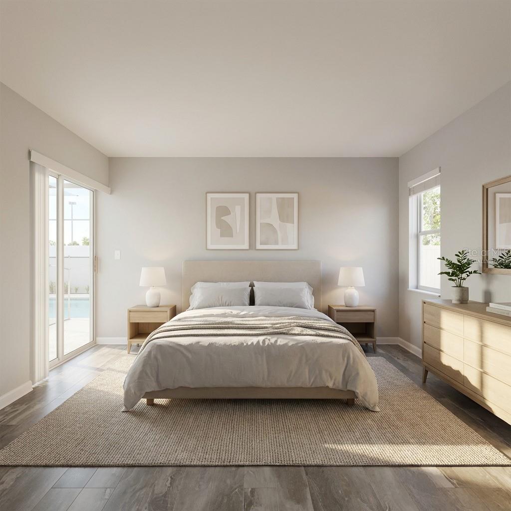 Virtually staged photo