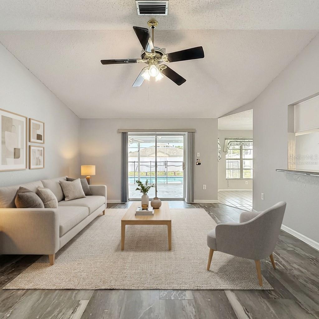 Virtually staged photo