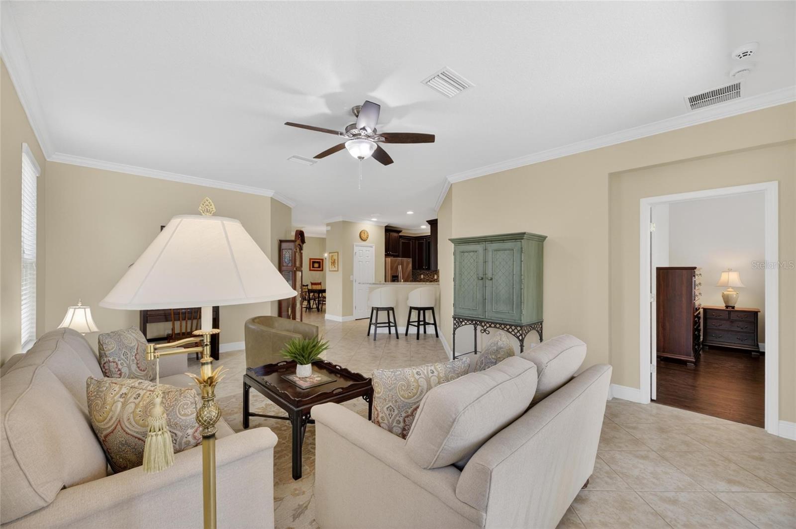 Living Room/Kitchen/Primary Bathroom