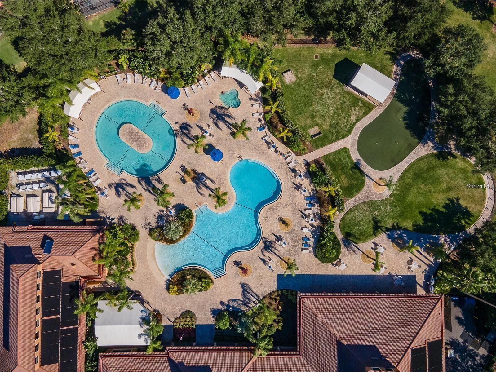 Aerial View of Community Pool