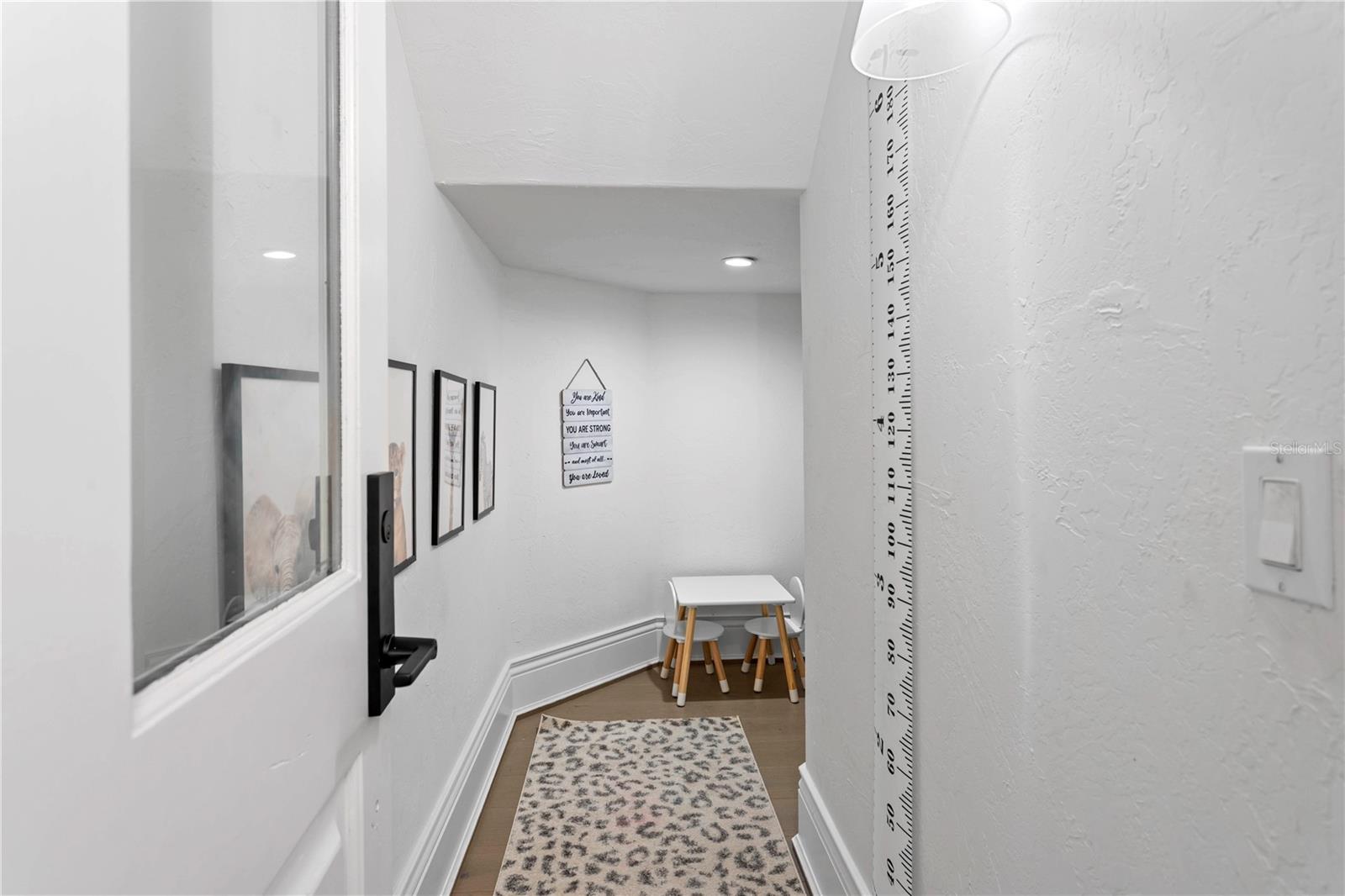 Wine cellar that was converted into a kid's playroom