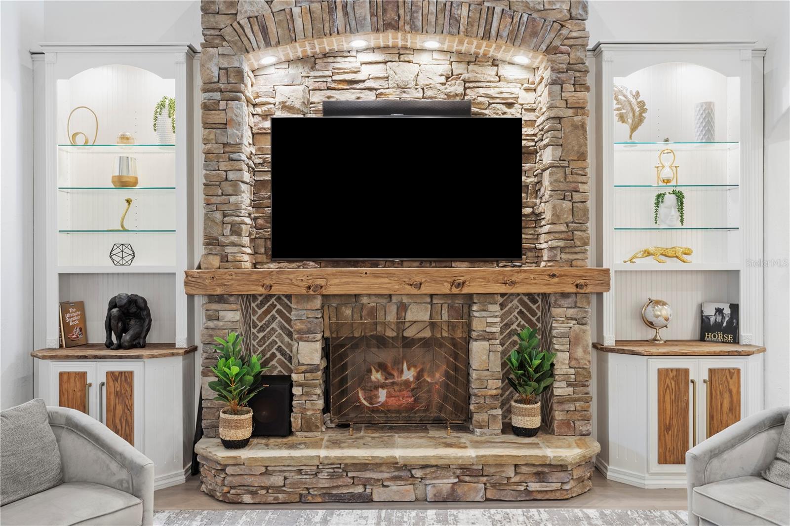 Stone fire place
