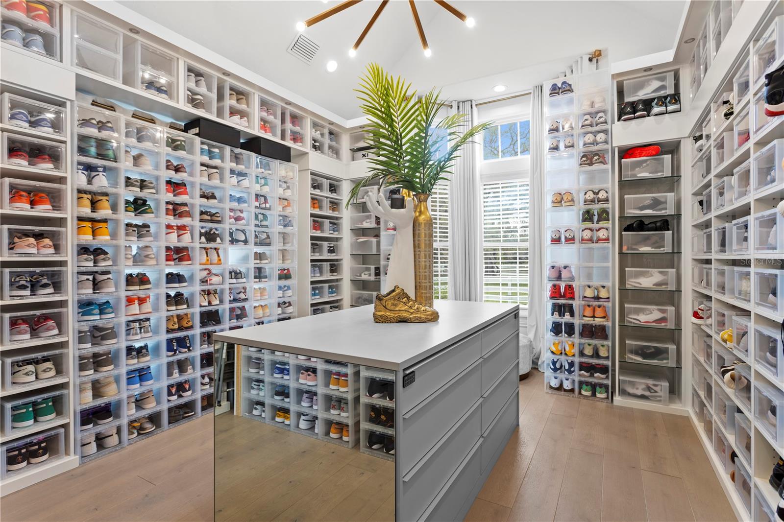 Custom shoe closet