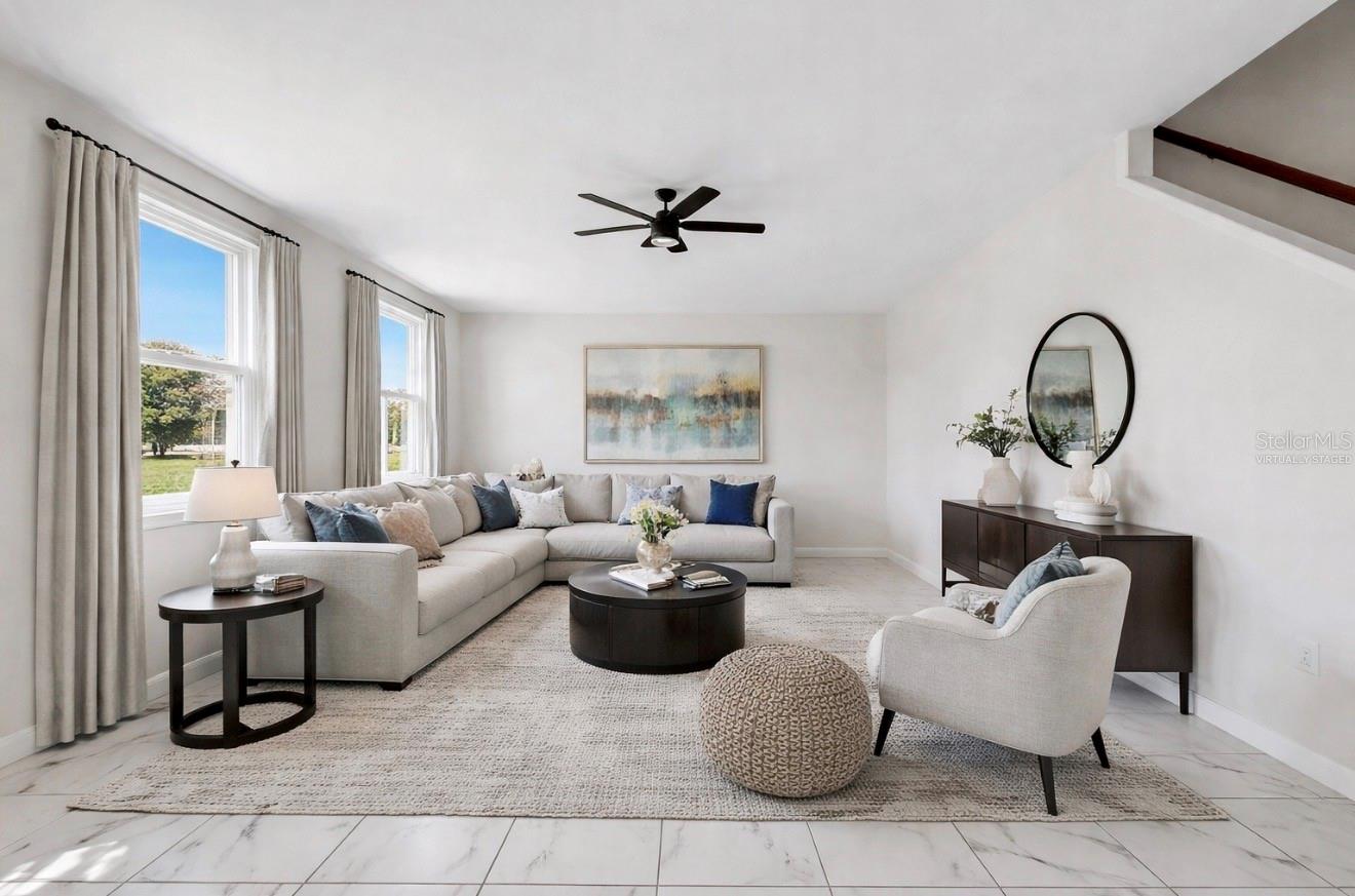 Virtually Staged Living Room