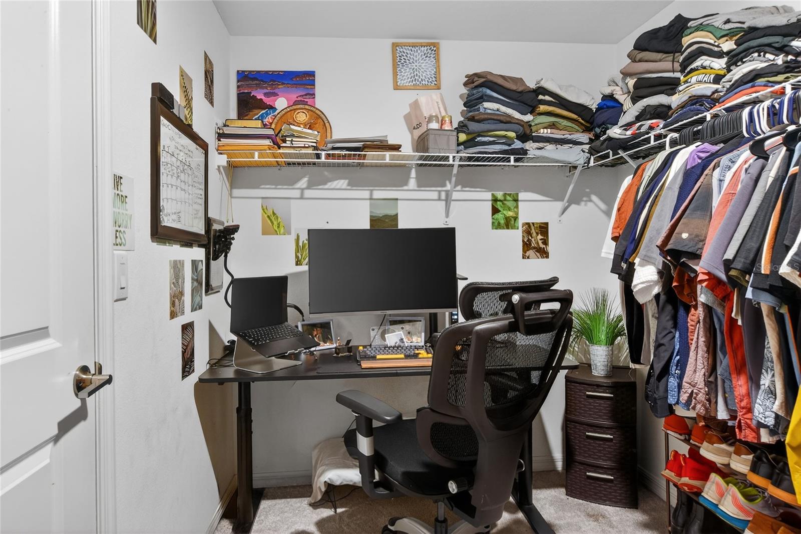 Closet doubles as the office!