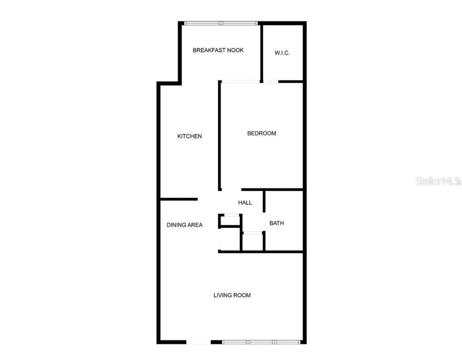 Floorplan - 1 BR/1 BA - 790 sf