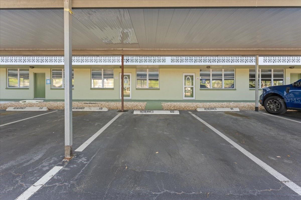 Dedicated Covered Parking Spot #60