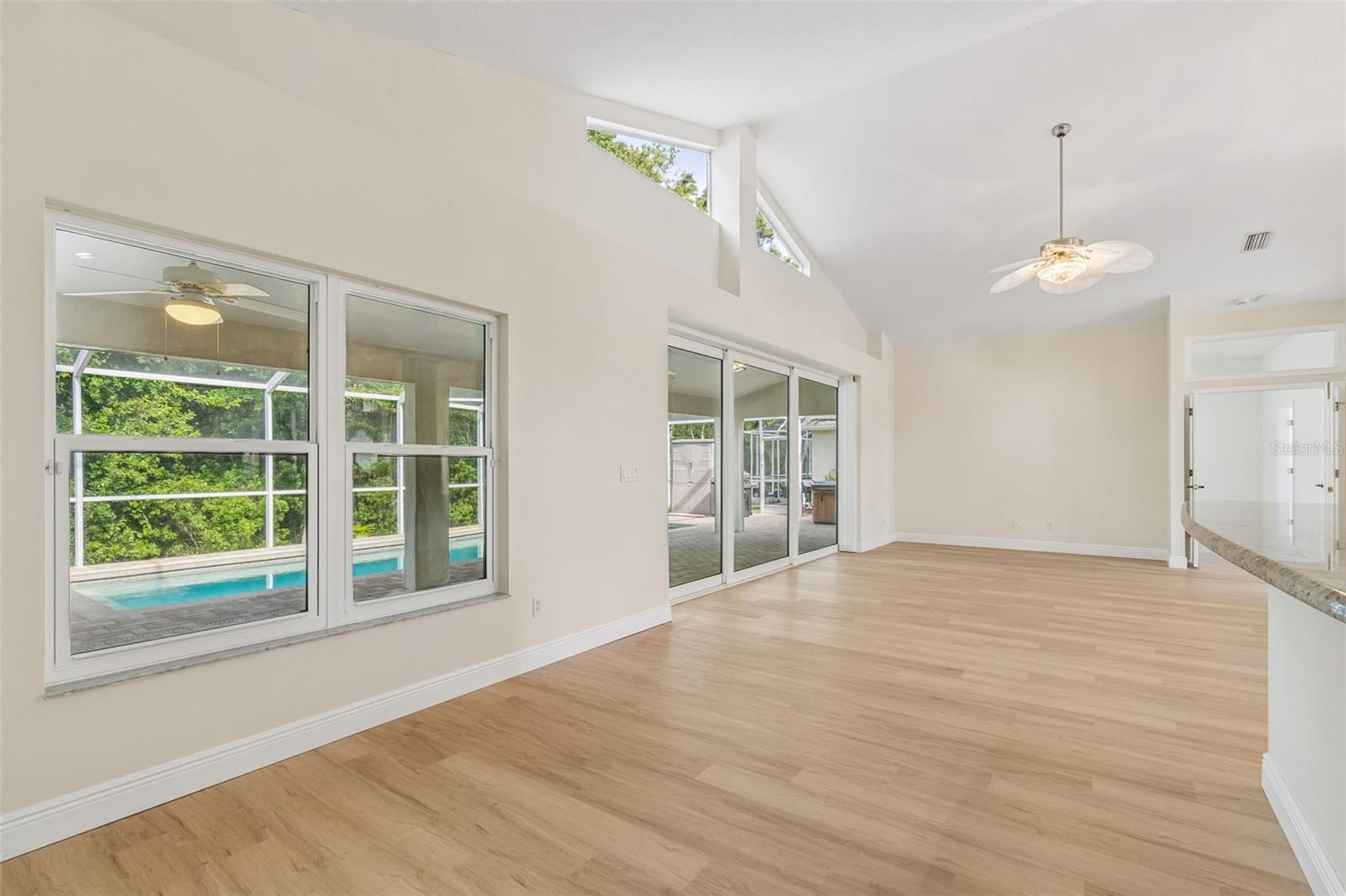 Roomy, casual dining area is the perfect enhancement to the open concept home with breakfast bar and kitchen opening to all!