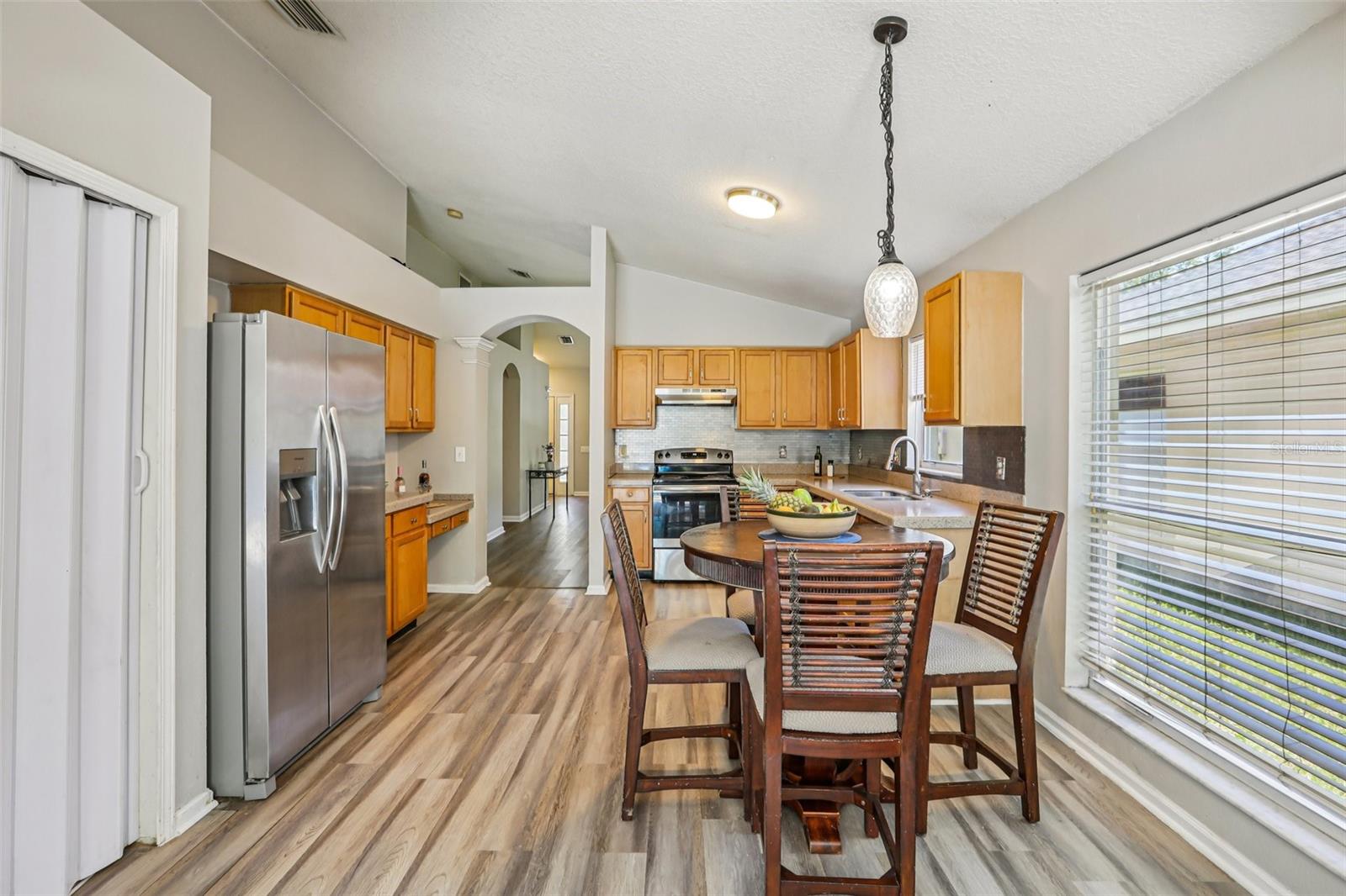 Breakfast nook in kitchen