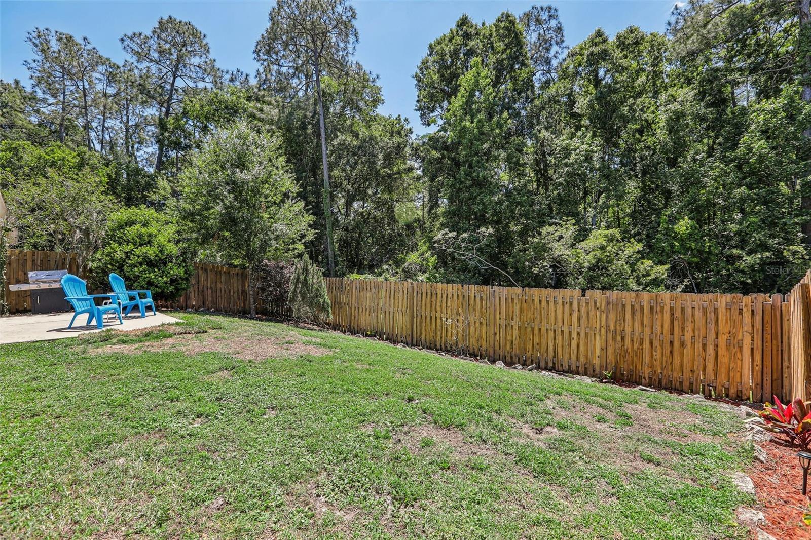 Fenced yard is big enough for a pool
