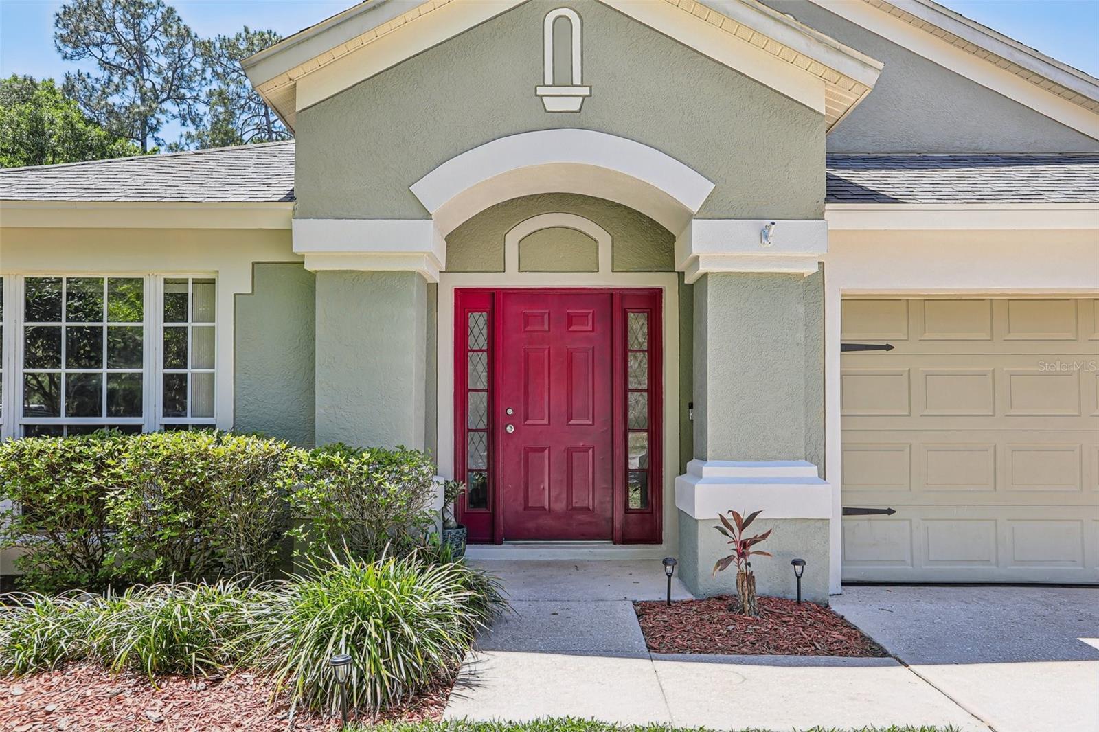 Freshly painted front door